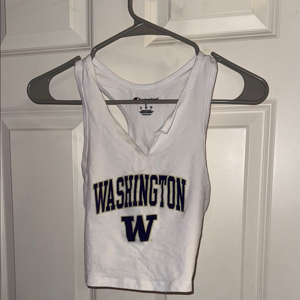 Champion White UW Washington Tank Top